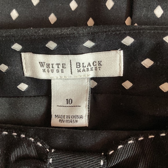 NWOT - White House Black Market Diamond Pencil Skirt & Bow Waistband - Sz 10 - Picture 6 of 16